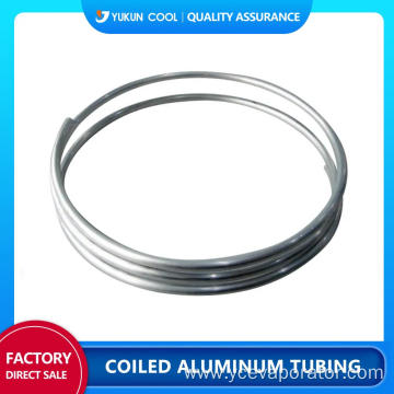 Coiled aluminum tubing for heat exchanger